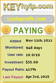 LUXIO PROFIT LTD details image on Key Hyip